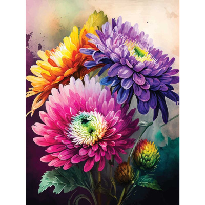 Алмазная мозаика Астры 30х40 см полное заполнение Рыжий кот АЛМ-0035 1